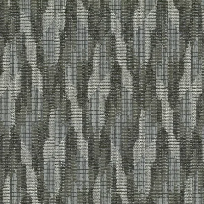 Jump Up in Black Pearl, a patterned woven fabric in polyester. Ideal for drapery, pillows, bedding and light upholstery. Shop samples online